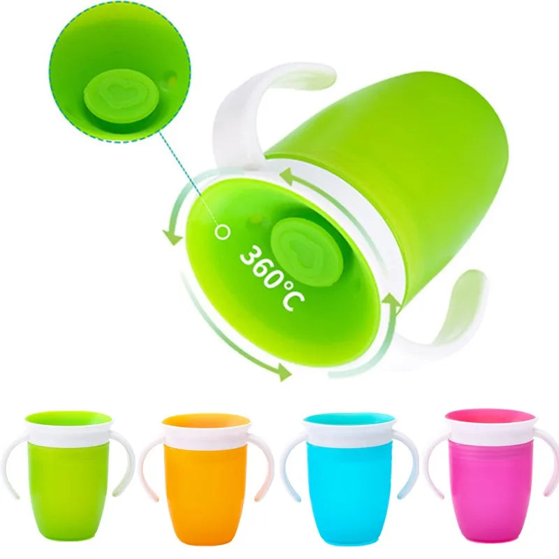 360 Degrees Can Be Rotated Baby Learning Drinking Cup with Double