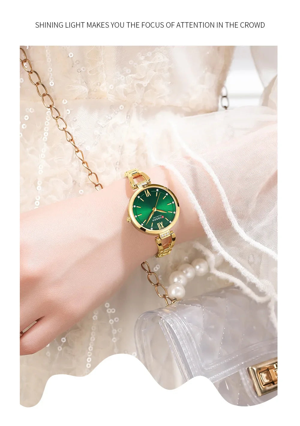 CURREN 9092 Elegant Ladies Quartz Watch Classic Fashion Women Clock Waterproof Stainless Steel Business Casual Women's Watches