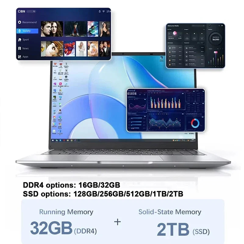 New Intel Core i9 10980HK 15.6inch laptop 16GB RAM 2TB SSD Windows 11 Por Office PC Notebook computer Portable Gaming laptops