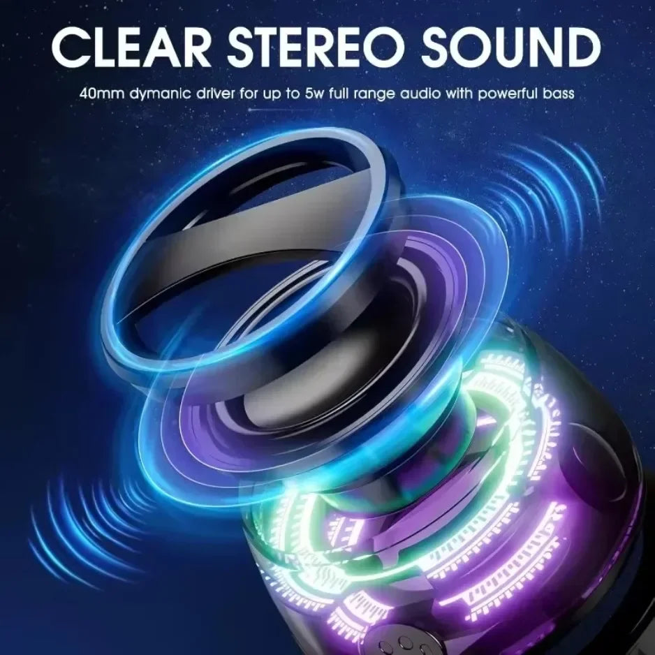 Mini Magnetic Bluetooth Speaker Portable Phone Holder RGB Lighting Speaker BT5.3 Mini Sound Box 7 Hours Playback Easy to Carry