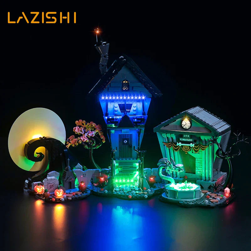 Lazishi LED Light 21351 Set Suitable for Tim Burton's The Nightmare Before Christmas Building Blocks (Lighting Accessories Only)