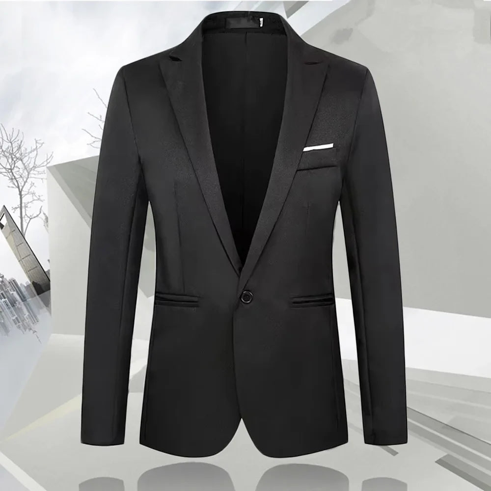Men Autumn Trendy Slim Jacket, Casual, Business, Long Sleeve. Light Luxury Suit Streetwear