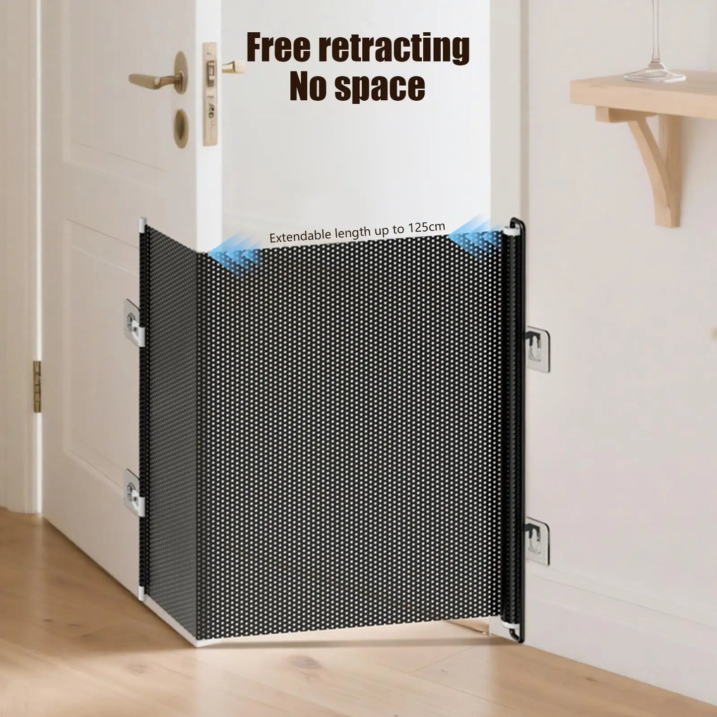 Pet Dog Gate Network Fence Stairs Folding Breathable Mesh Enclosure Dog Fence Safety Barrier Pet Thanksgiving Day Gift