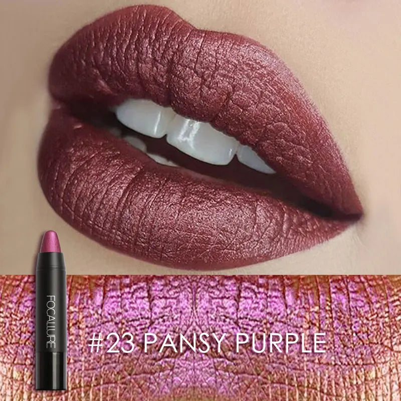 FOCALLURE 31 Colors Matte Lipstick Pencil High Crayons Gloss Long-lasting Waterproof Lip Balm Pen Lips Makeup Women Cosmetics