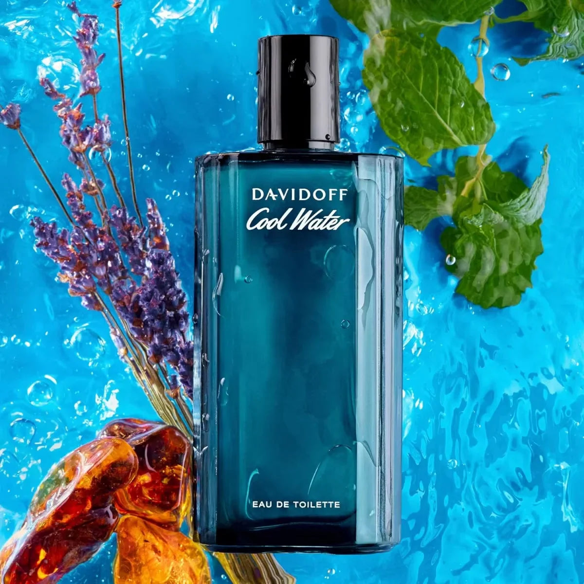 Davidoff Cool Water Eau de Toilette Aromatic Men's Cologne With Notes of Coriander Mint Lavender Amber Long Lasting Fragrance.