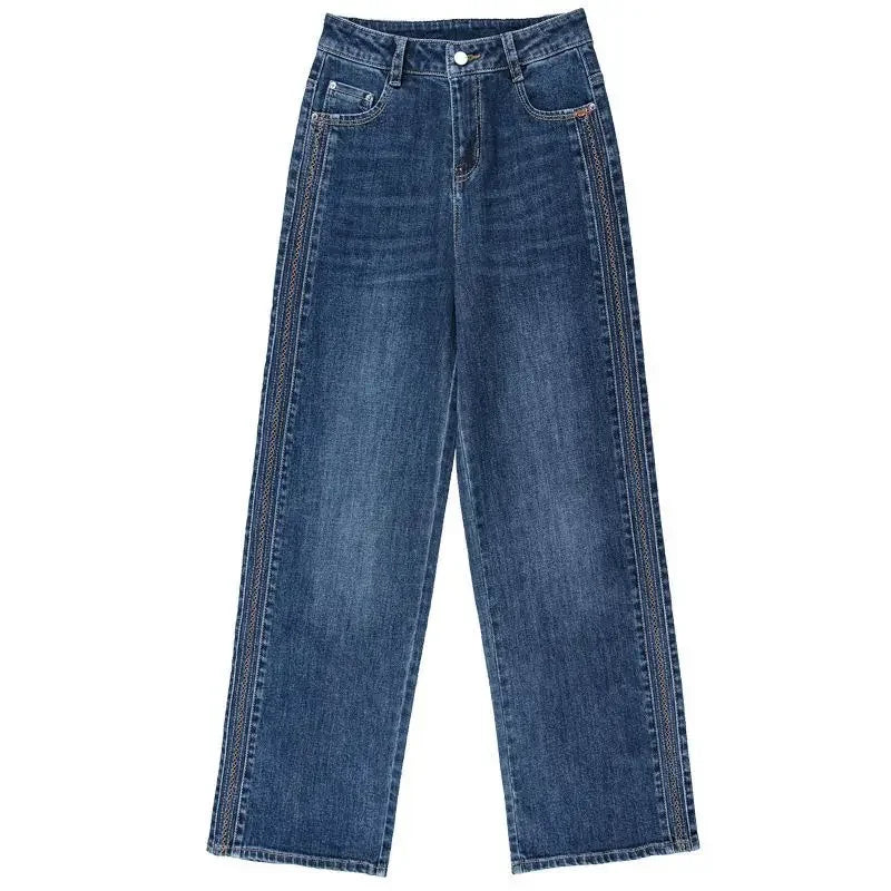 High Waist Stretch Straight Jeans Korean Fashion Streetwear Y2k Jean Women New Trousers Style Women's Clothes 2023 Reviews Many