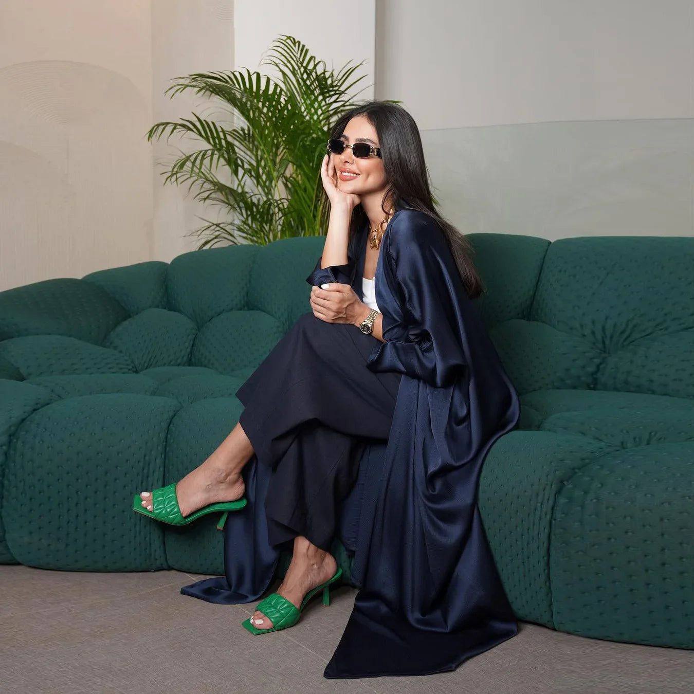 Robe Cardigan Abaya Long Dress Satin Fashion Party Evening Women Muslim Moroccan Kaftan Jalabiya Islam Women's Clothes