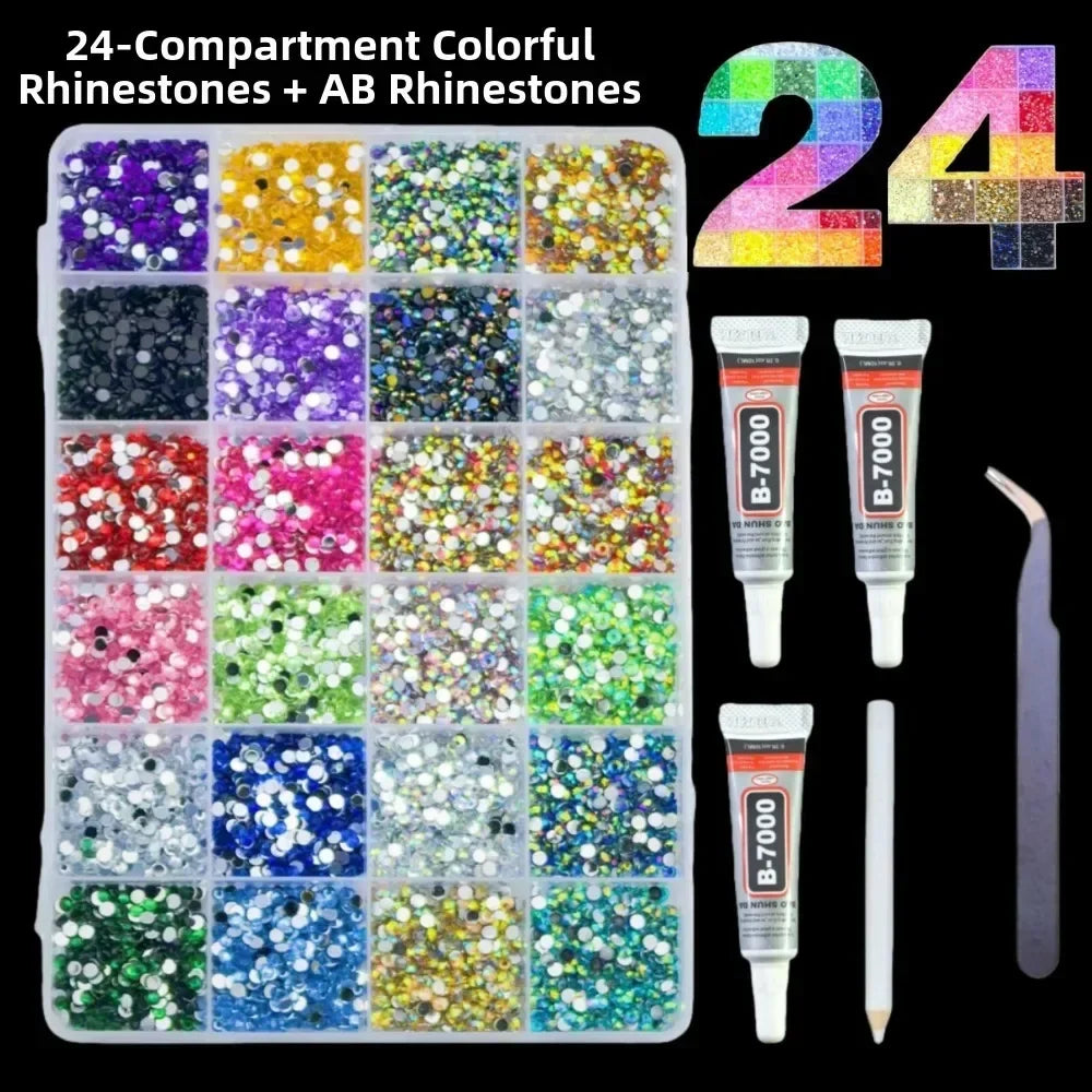 Multicolor Resin Rhinestone Kit Sparkling DIY Decoration Jelly Rhinestones Diamond Art Bedazzling Rhinestones