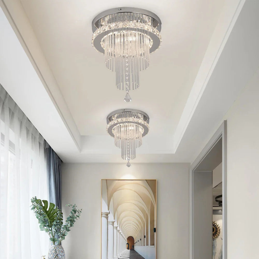 Drop Crystal Pendant Led Chandelier  Lamp