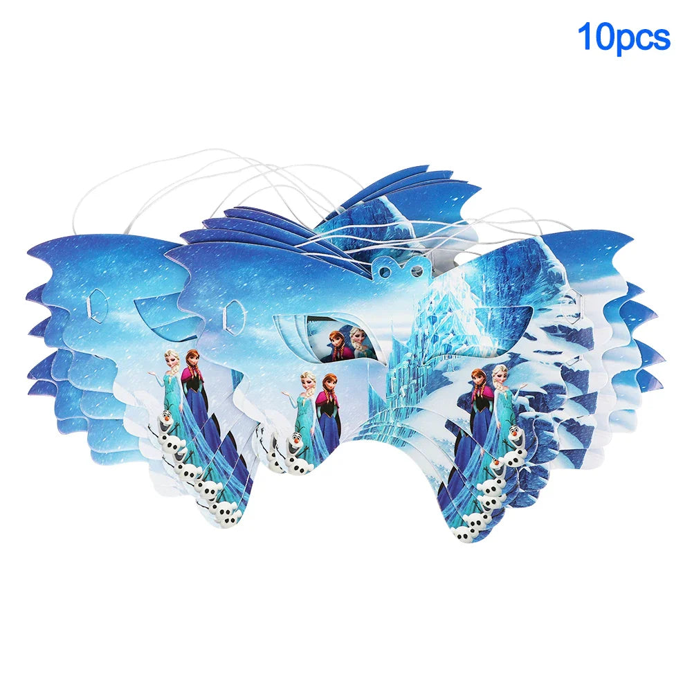 Frozen Anna Elsa Princess Birthday Party Decorations Balloon Disposable Tableware Party Supplies