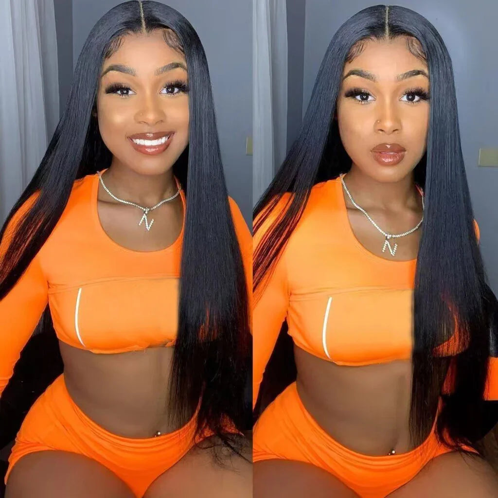 HD Lace Front Human Hair Wigs Straight  For Women