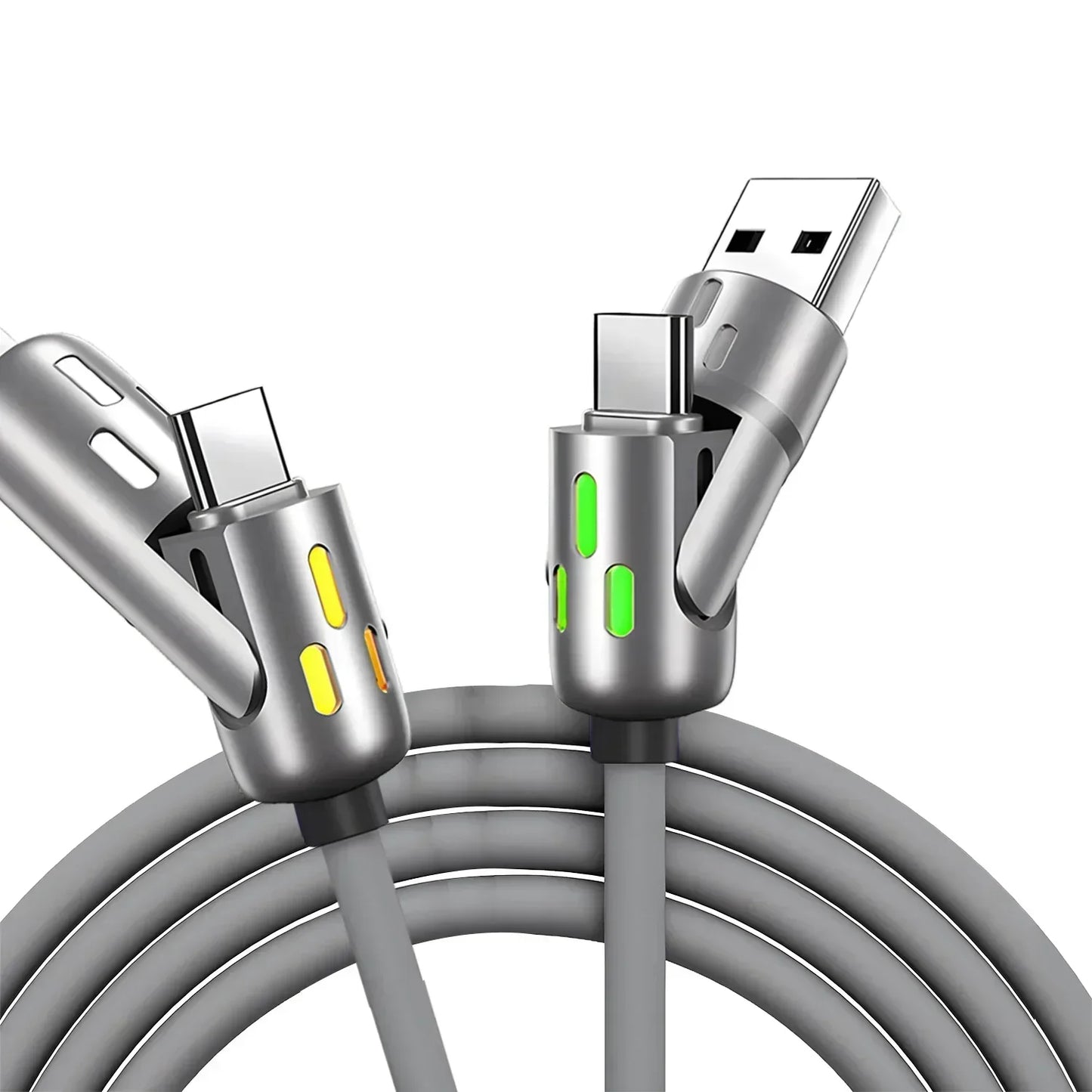 PD 240W 4-in-1 Multi Port Fast Charging Cable 3A USB/C To Type C/Phone Fast Sync Charger Adapter Compatible with Laptop/Tablet