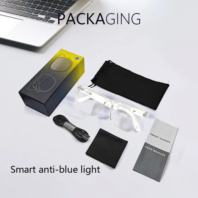 GS03 Upgrade Smart Glasses, With Camera, Video Recording, AI Photo Recognition, Bluetooth, Call Translation Voice Assistant.