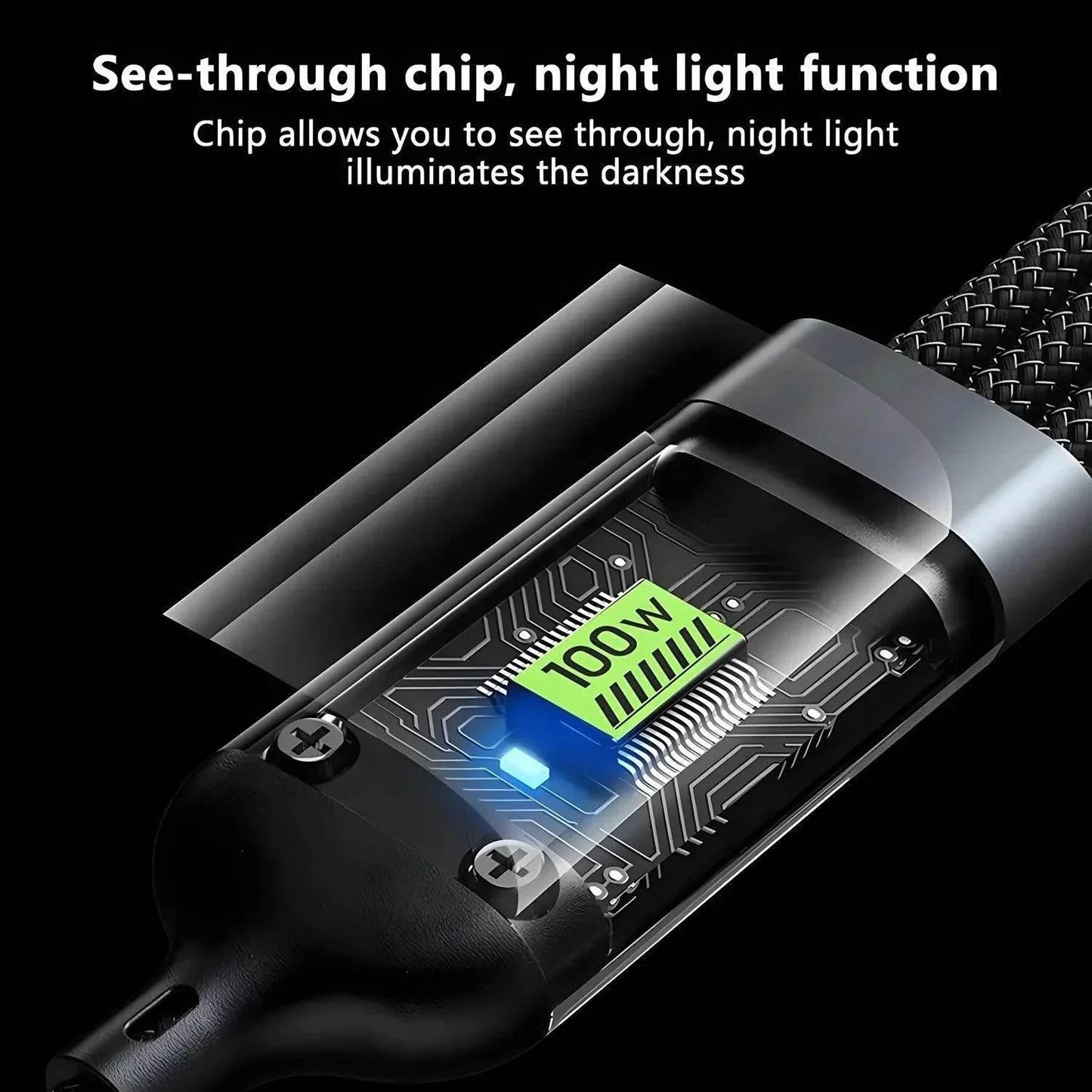 Transparent 3-in-1 Super Fast Charging Cable