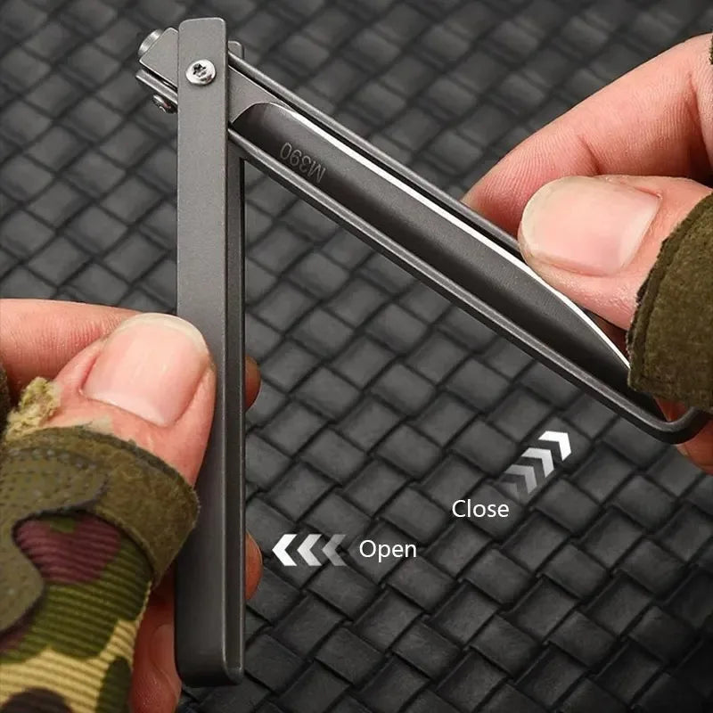 Stainless steel outdoor camping folding knife multipurpose field delicate folding knife high hardness carry portable knife