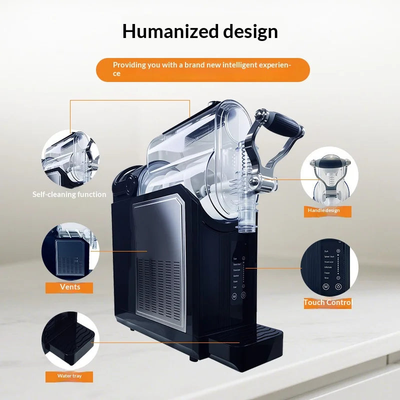 Compact Home Use Snow Slush Machine Electric Ice Crusher Frozen Drink Maker Auto-Cleaning for Smoothie & Slushie Bulk Supply