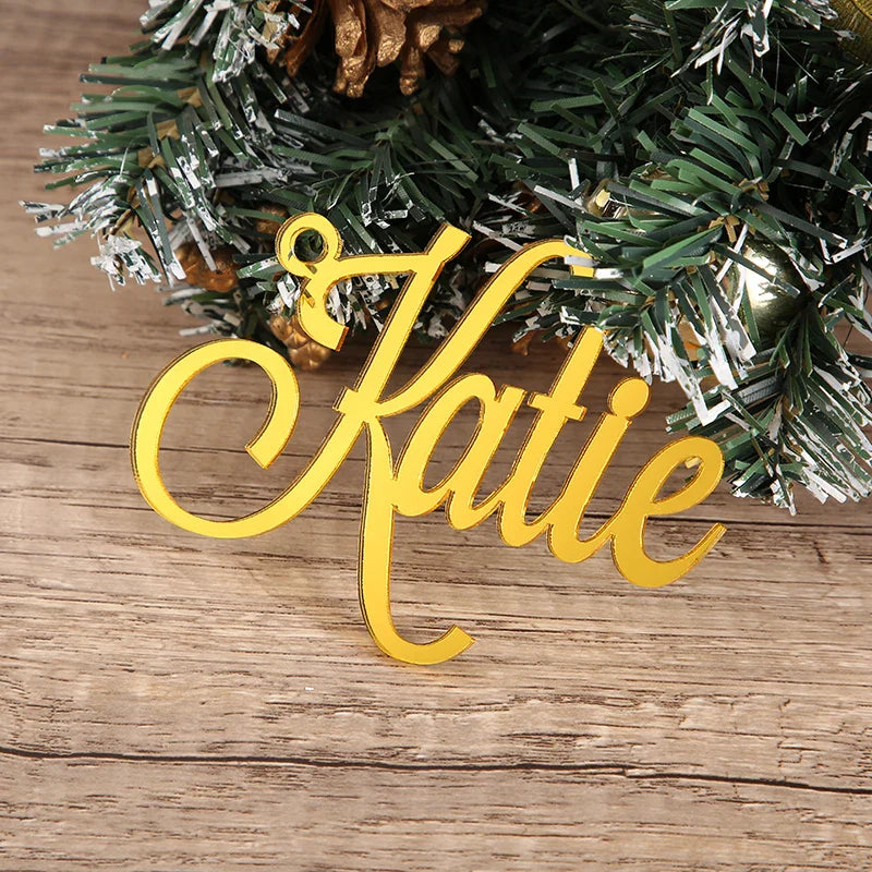 Christmas Stocking Name Tags Personalized Stocking Wood Letters Custom White Name Tags Christmas Rustic Country Farmhouse cutout