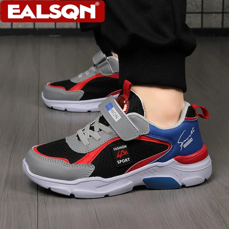 Children's Sports Shoes for Boys, Fashionable Mesh Breathable Casual Sports Shoes Lightweight Student's Running Sneakers