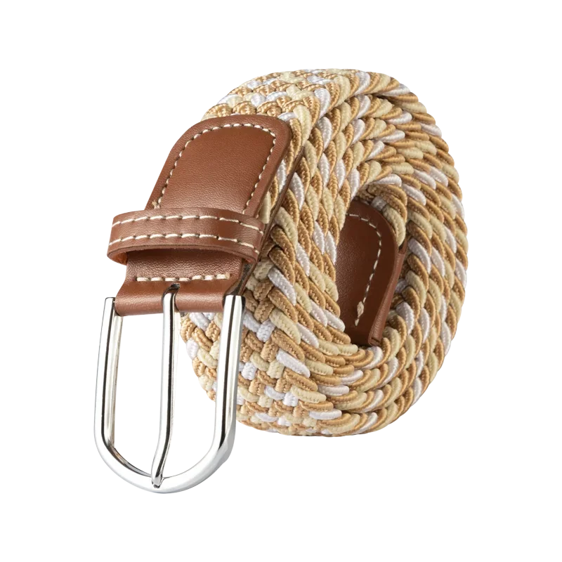 Black Female Casual Knitted Pin Buckle Men Belt Woven Canvas Elastic Expandable Braided Stretch Belts for Women Jeans Belts Belt