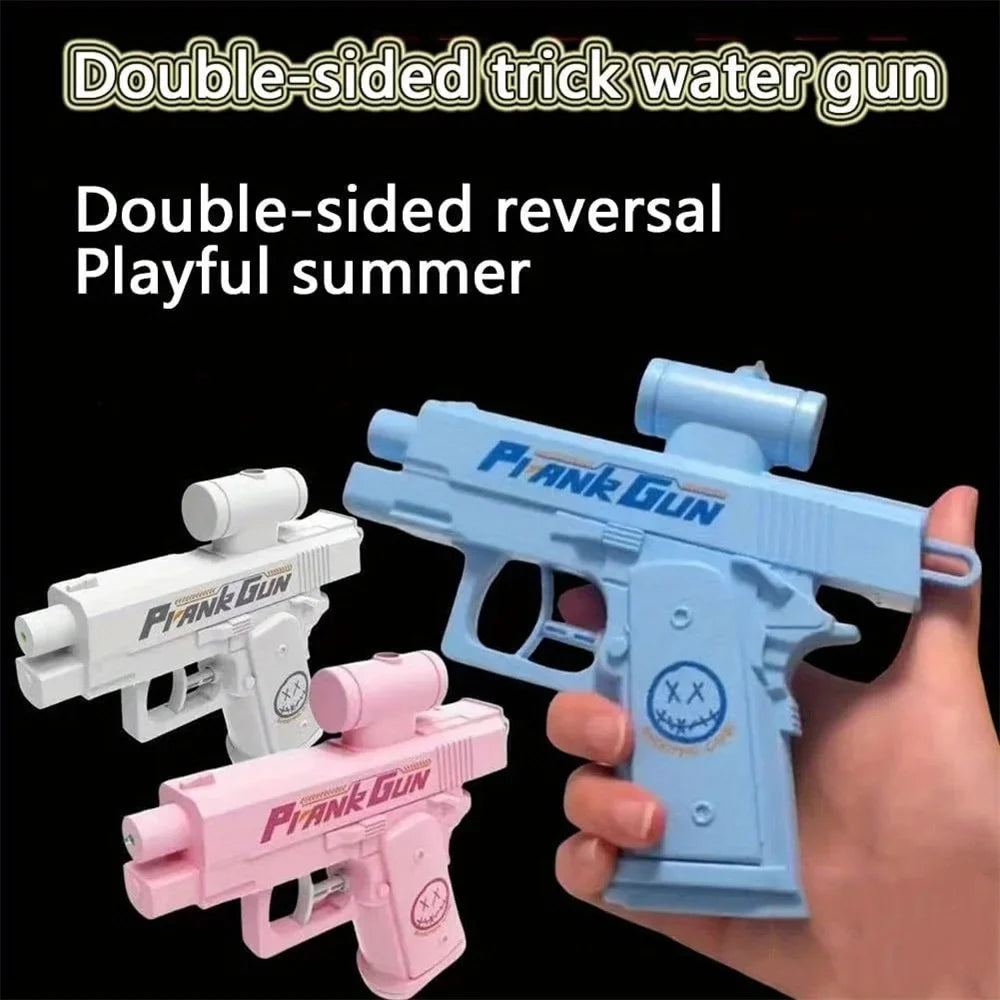 New Outdoor Portable Double-sided Reverse Water Gun Prank Reverse Water Spray Toy CreativeChildren Gift Stress Relief