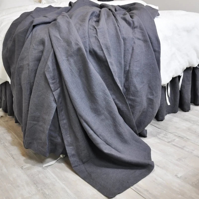 100% Pure Linen Bed Sheet Ultimate Comfort,  Natural Eco-Friendly  Durable, Queen California King