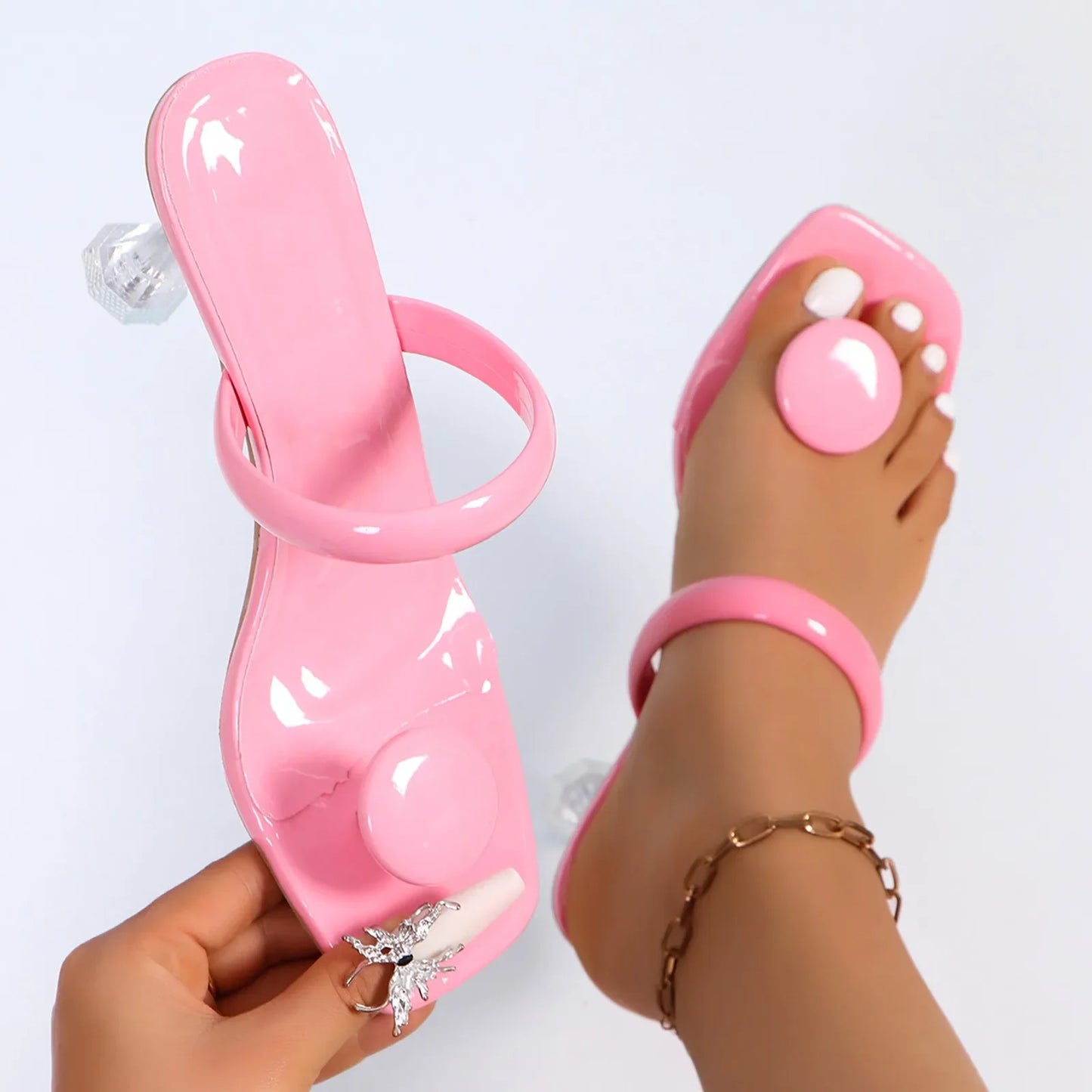 Women'S Casual Sandals Summer Fashion Clip Toe Fluorescent Color Heel Slippers Leisure Lightweight Beach Slippers For Teen Girl