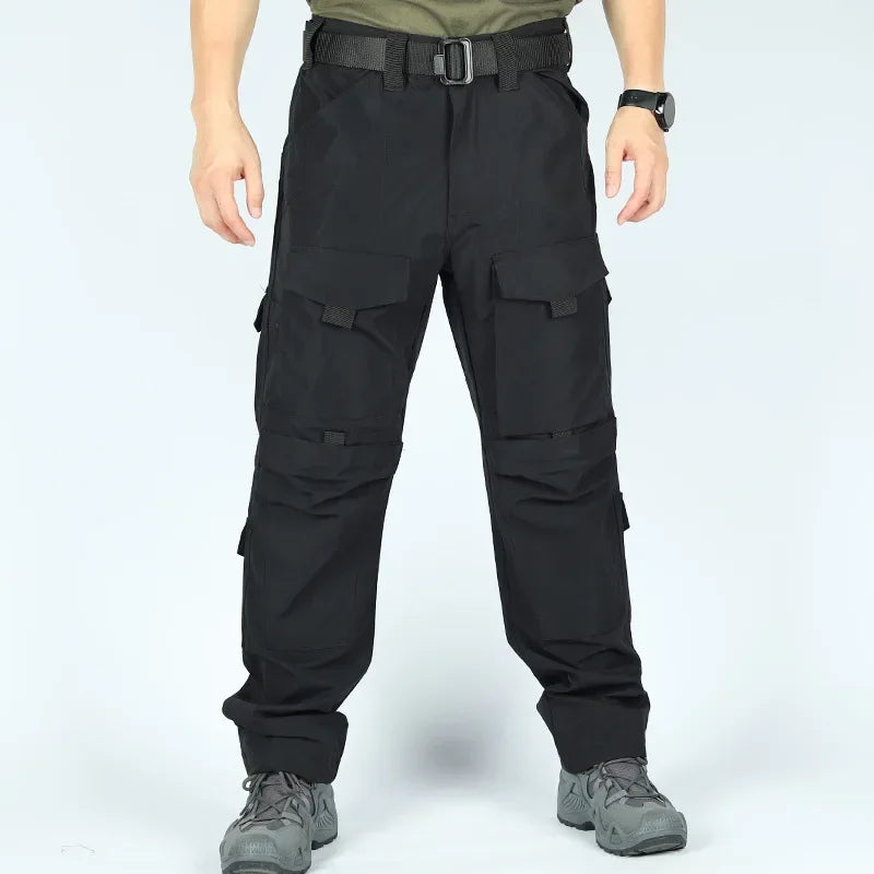 Tactical Cargo Pants for Men Multi Pocket Wear Resistant Outdoor Hiking Training Military Loose Fit Casual