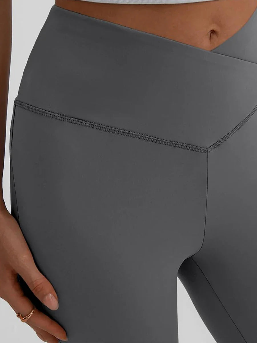 Women s High Waist Yoga Leggings with Tummy Control and Flare Leg Design for Bootcut Style Solid Color Pants