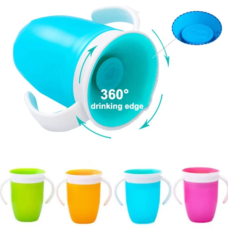 360 Degrees Can Be Rotated Baby Learning Drinking Cup with Double