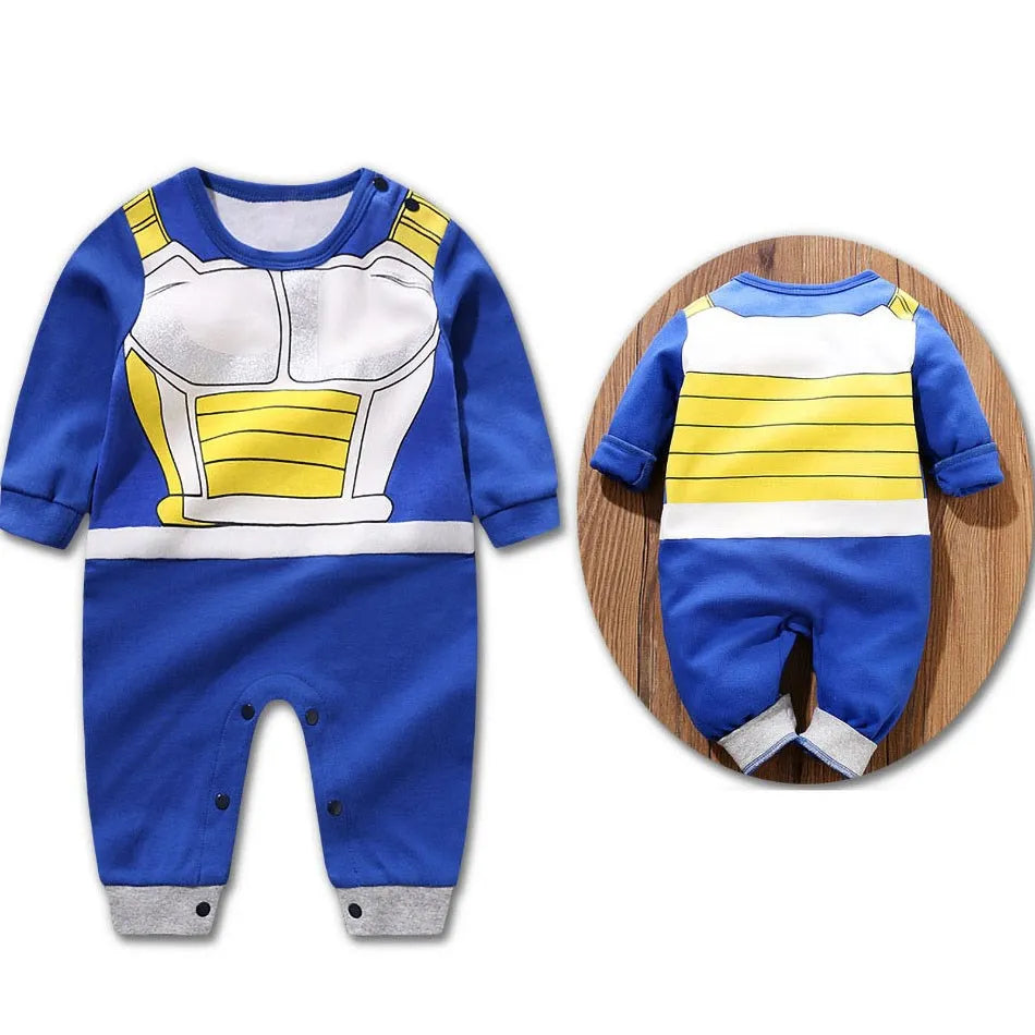Baby Anime Clothes Vegeta Rompers Newborn Kuririn Roshi Training