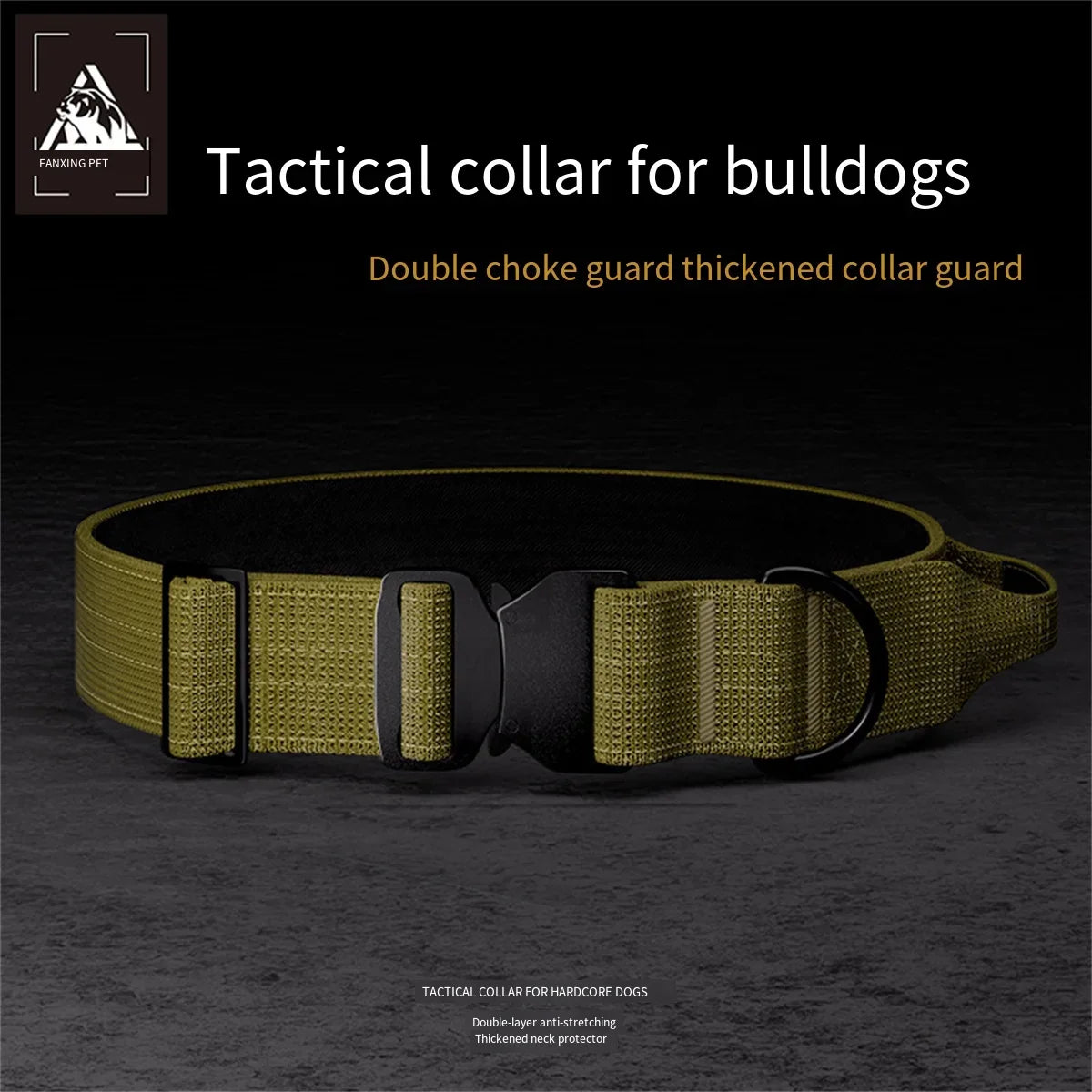 Large Dog Collar Durable Nylon Military Tactical Adjustable Pet Lead Outdoor Walking Training Collars Pitbull Labrador Supplies