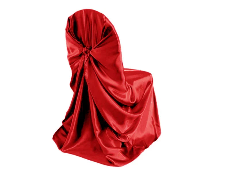 BITFLY Self Tie Satin Chair Covers Wedding Banquet Party Decoration Annual Dinner Supplies Universal Home Decor
