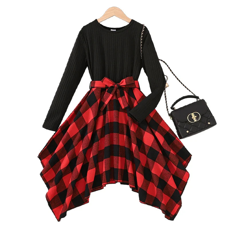 Autumn And Winter Women And Children, Casual Fashion Irregular Skirt Long Sleeved.