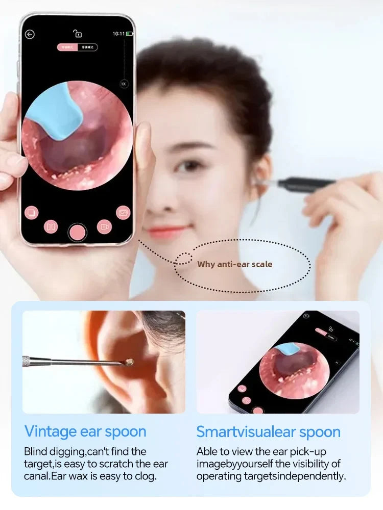 Multifunctional Ear Cleaner Camera 360°Adjustable Endoscope Ear Pick. USB-C Charging Ear Cleaner Family Ear Care Kit for Family