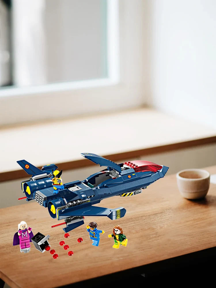 LEGO 76281 Marvel X-Men X-Jet Toy Plane Model Building Kit