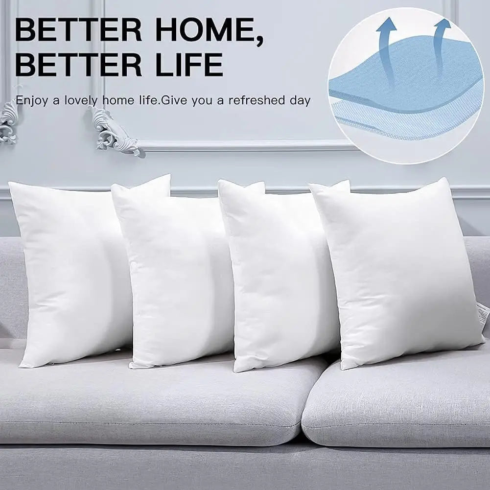 1/2 Pcs Bedding Throw Pillow Inserts, 18 x 18 Inches Pillows.