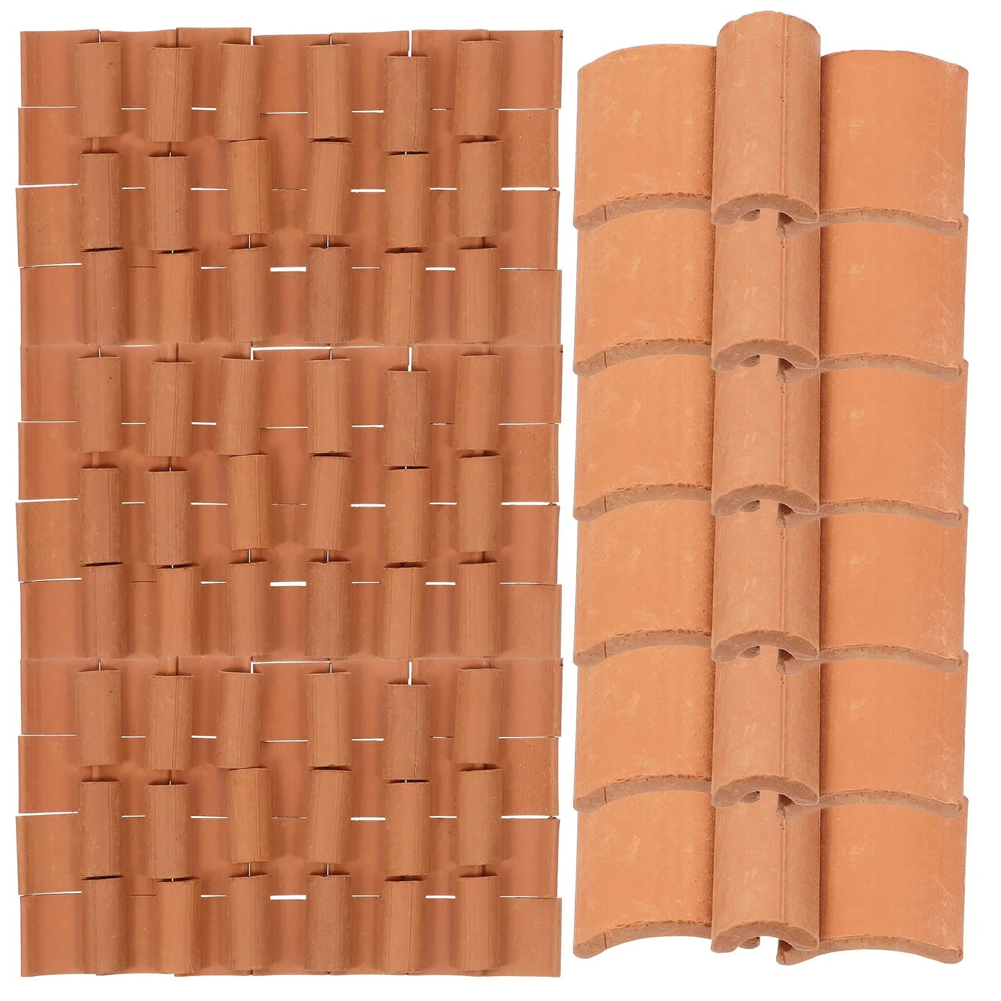 120 Pcs Toy Room Tile Model Child Building Blocks Sand Table Landscaping Roof Tiles Clay Models Small