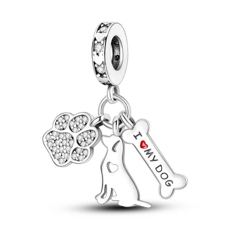 Charms Bead 925 Sterling Silver Pink Butterfly Luminous Firefly Dangle