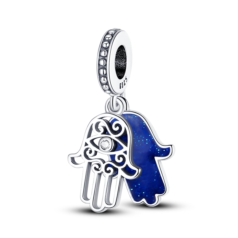 Charms Bead 925 Sterling Silver Pink Butterfly Luminous Firefly Dangle