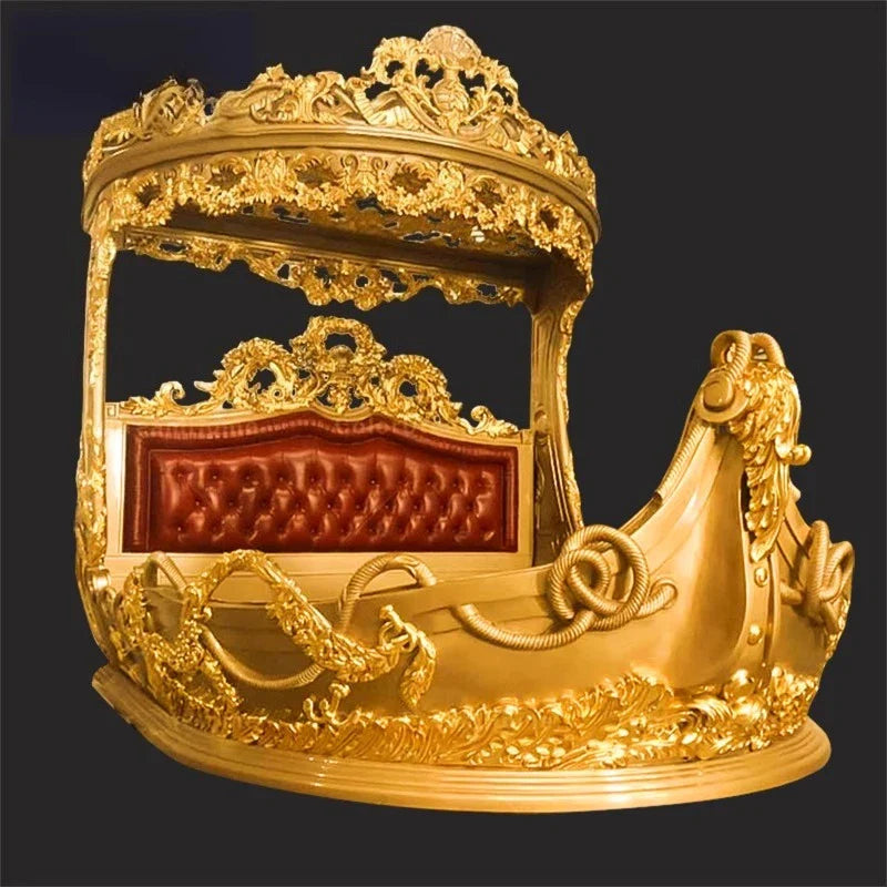 French Luxury Bed Comfortable Adult, High Quality Romantic Designer Aesthetics Bed, Unusual Princess Sleeping Furniture.