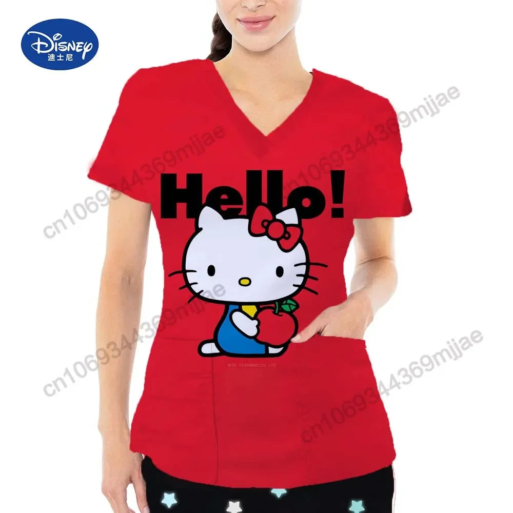 V-neck Female Clothing Women Summer 2023 Casual Wear Fashion Anime Tshirt Free Shipping 2000s Clothes Y2k Tops Women's T-shirt