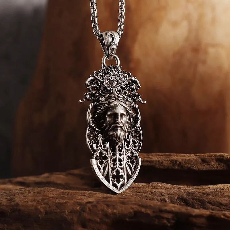 Gothic Wings Grim Reaper Pendant Half Body Skull Necklace Biker Punk Rock Jewelry Halloween Gift