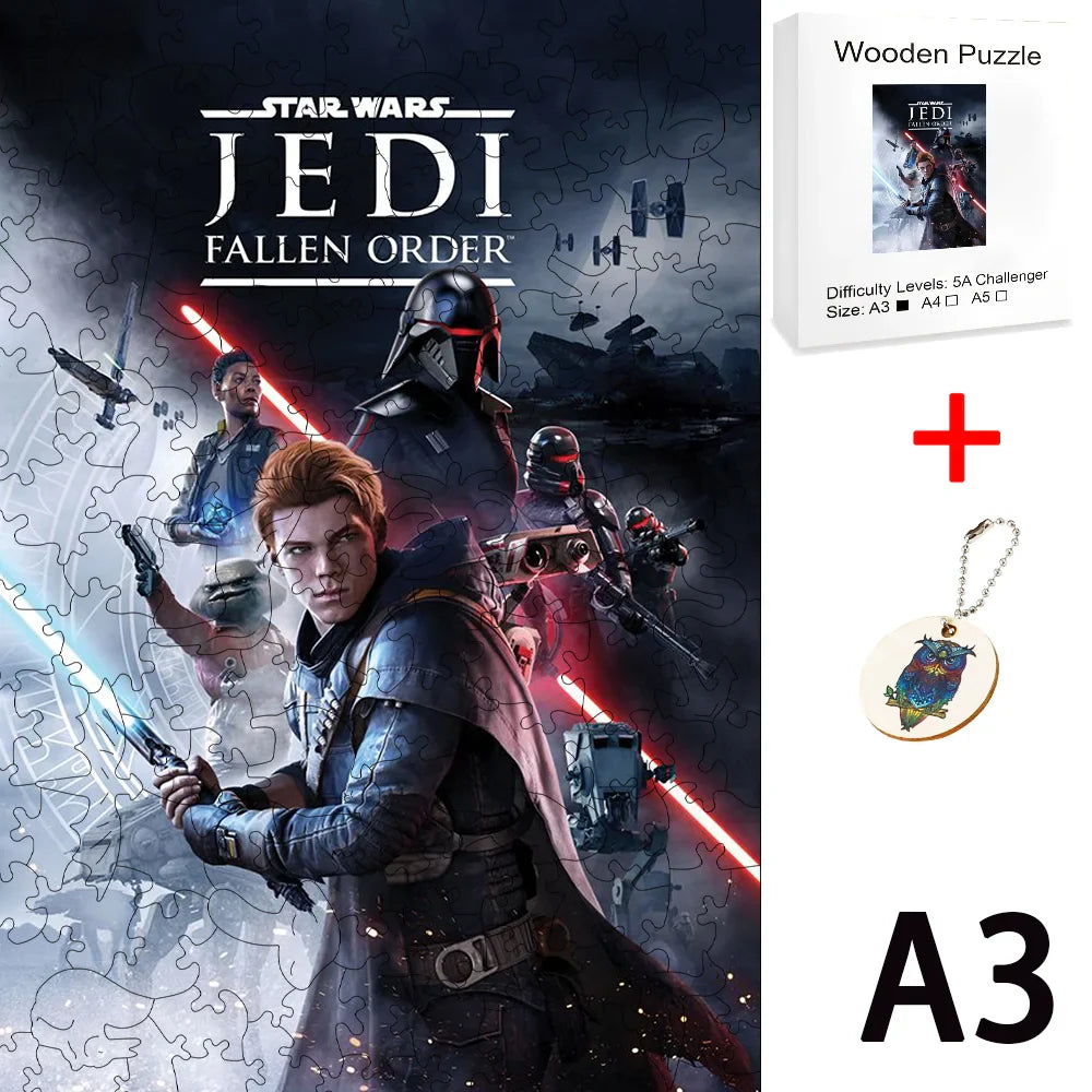 Star Wars Wooden Puzzle Board Games for Children Hobby Jigsaw Table Game Craft Toys Diy Fidget Christmas Building Blocks Model