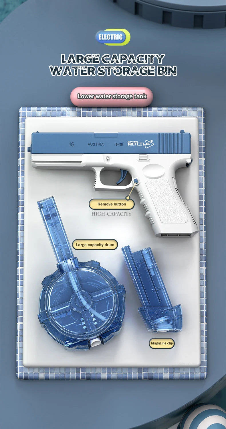 Electric Water Gun Pistol 10M Long Range Portable Guns M416 Children Summer Beach Outdoor Fight Shooting Toys for Boys Kid Games