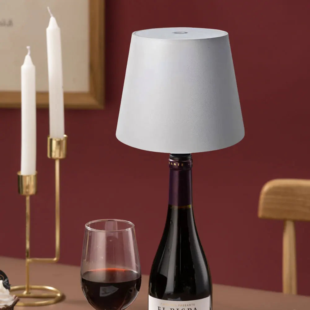 Portable Dimmable Wine Bottle Lamp Touch Wireless Desk Lamps 2000mAh Rechargeable LED Table Lamp RGB Atmosphere Night Lights Bar