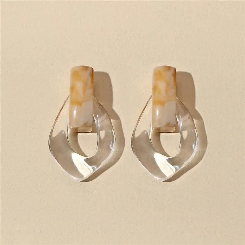 Simple Big Round Star Heart Hoop Earrings For Women Geometric Plastic Exaggerated Earring Hyperbole Trendy Ring Earrings Jewelry