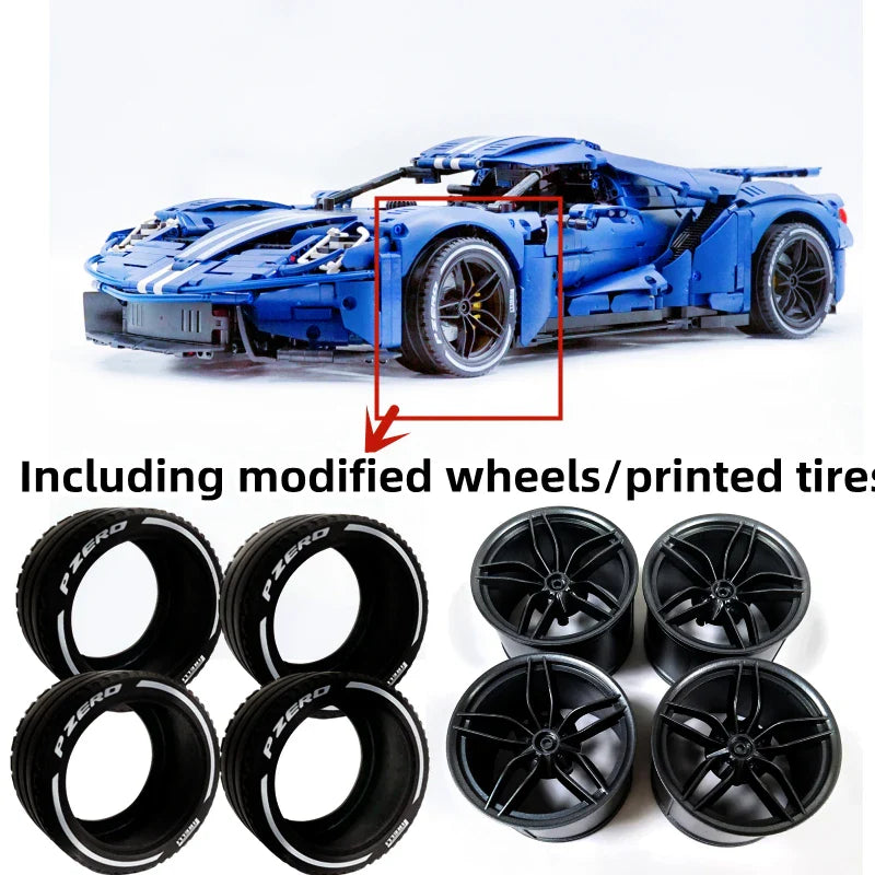 IN STOCK MOC NO.16 GT Super Sport Car 3056pcs 1:8 Model Racing High-tech Technology Building Blocks Bricks Toys FordD