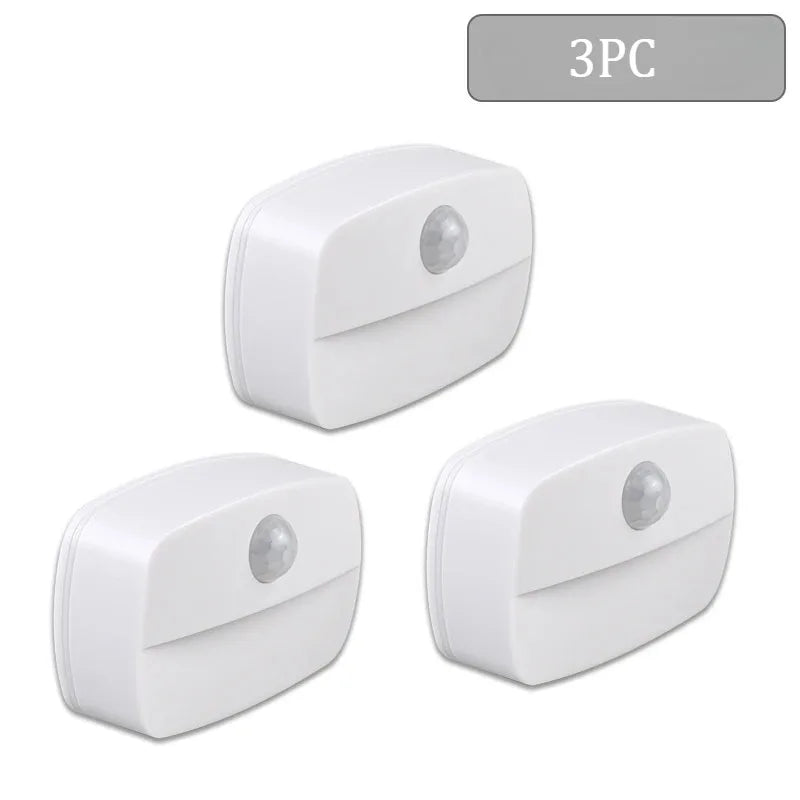 LED Night Light with Motion Sensor Cabinet Lamp Wireless Bedside Nightlight Battery Power For Bedroom Closet Stairs Lighting