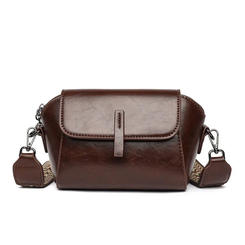 High Quality Small Crossbody Bag Women 2023 Trend Luxury Oil Wax Leather Shoulder Bag Fashion Ladies Handbag And Messenger Purse