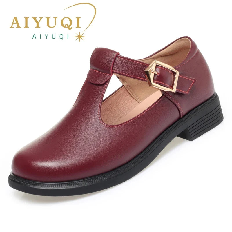 AIYUQI Women Shoes Genuine Leather 2026 Fall New Big Size 41 42 43 Ladies Casual Shoes British Style Women Shoes